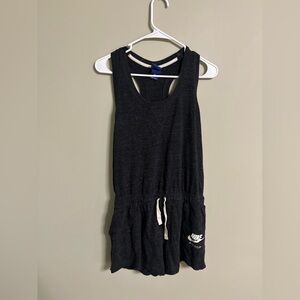 Nike Black Tank Romper with Drawstring